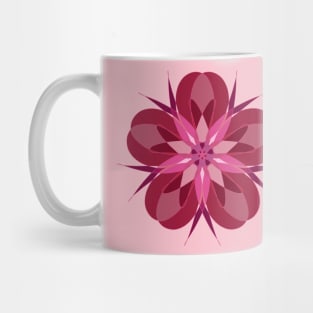 Geometric red Flower Mug